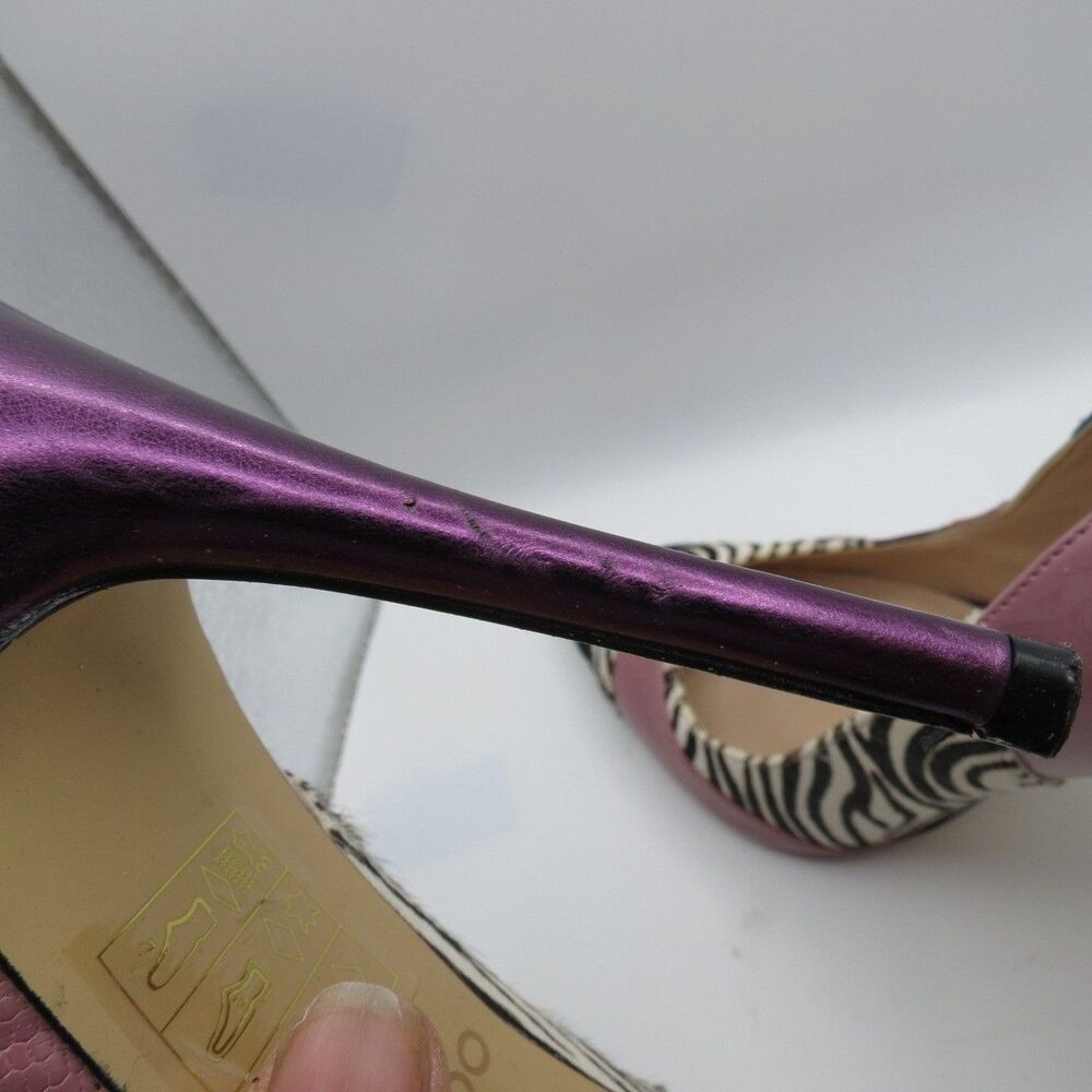 Aldo Wicilidia Studded Animal Print 4" Stiletto Heels Club 90s Size 7.5 READ - Picture 4 of 10